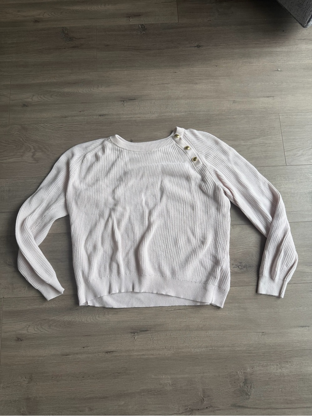 J. Crew Factory light pink ribbed sweater - size XL